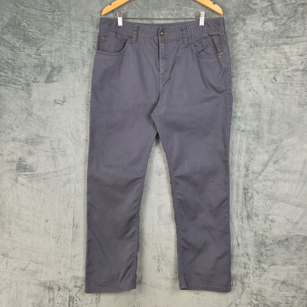 Prana Jeans Mens 36x30 Gray Bridger‎ Slim Straight Organic Cotton Comfort Casual